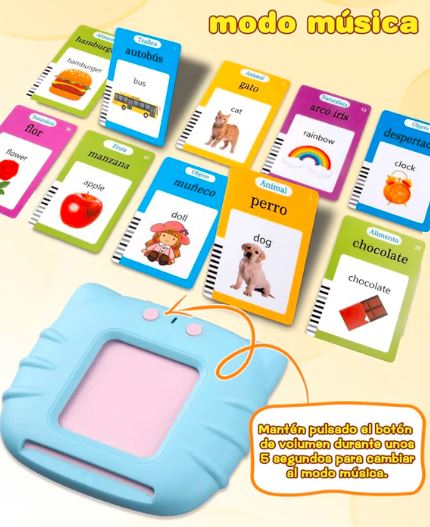 Juego de tarjetas parlantes inglés-español