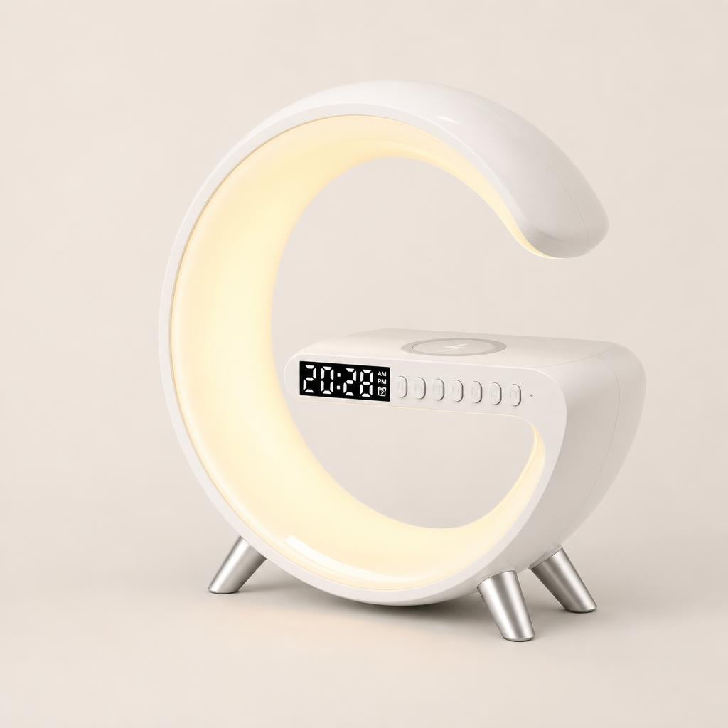 Lámpara Briluna G blanca con luz cálida