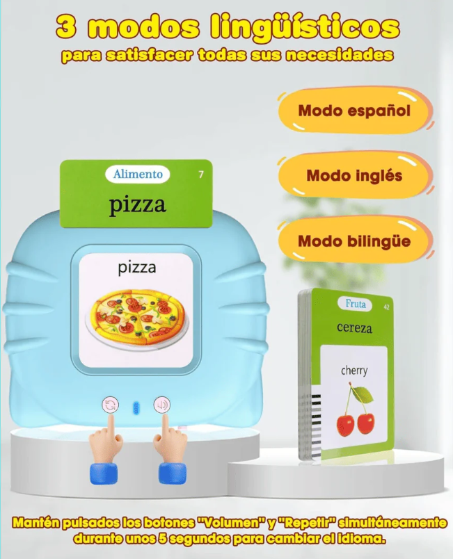 Juego de tarjetas parlantes inglés-español